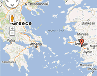 Ephesus location map